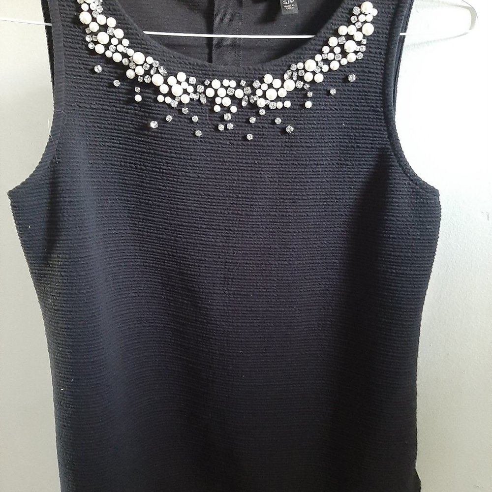 Banana Republic Black Dressy Tank Top Small